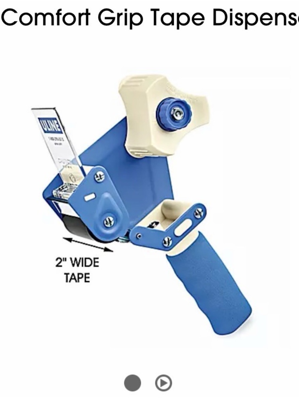 Uline H-150 Industrial 2" Side Loader Hand-Held Tape Dispenser